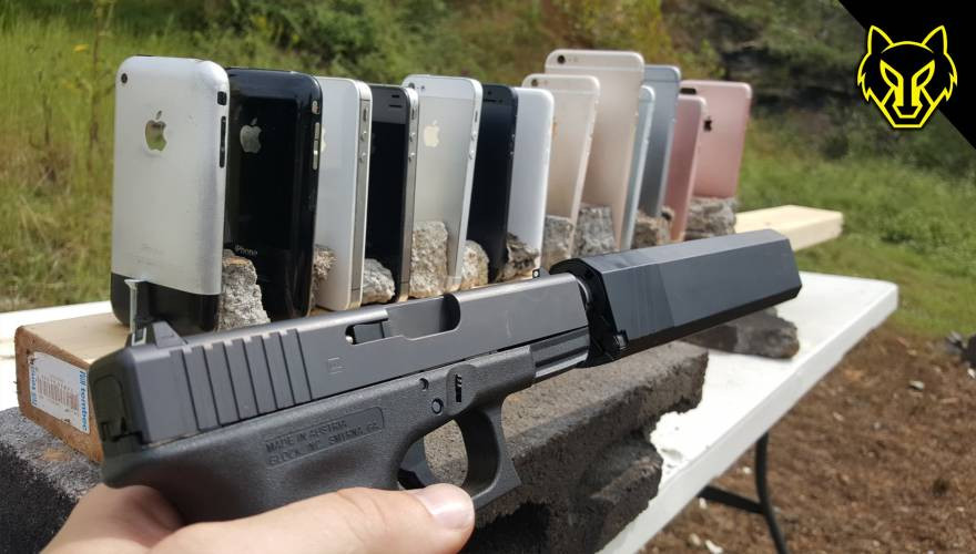 Βίντεο: Πυροβολώντας με ένα Glock 19 κάθε iPhone που κατασκευάστηκε ποτέ!